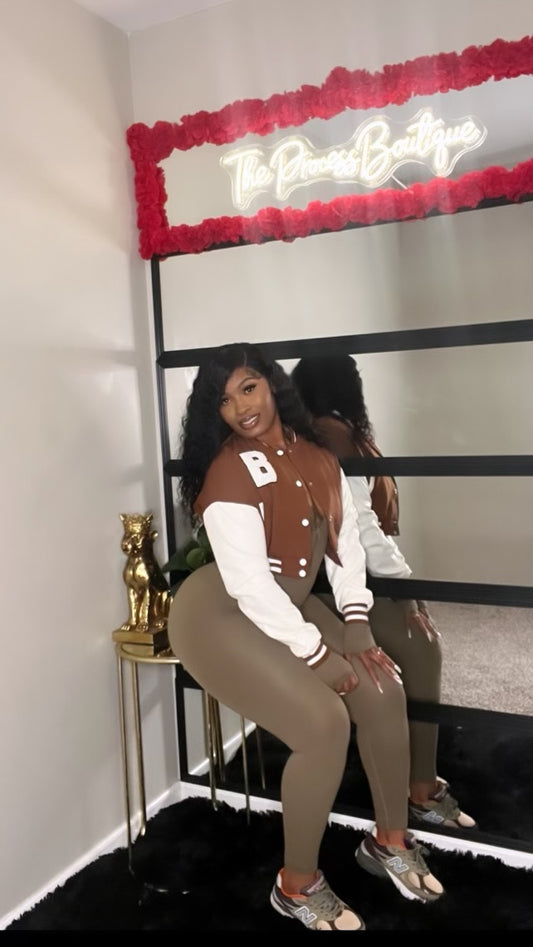 Big B Brown Letterman Jacket